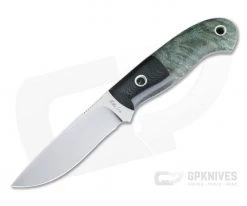 Mike Irie Model 110 Satin CPM-154 Black Linen Micarta Bolstered Stabilized Maple 4181
