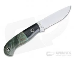 Mike Irie Model 110 Satin CPM-154 Black Linen Micarta Bolstered Stabilized Maple 4181 -Camping Knives best sale 4181 3