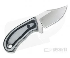 Tom Krein Custom Pocket Hunter Blasted Gray/Black G10 Satin D2 Clip Point Fixed Blade 4213 -Camping Knives best sale 4213 3