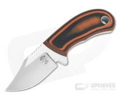 Tom Krein Custom Pocket Hunter Blasted Orange/Black G10 Satin D2 Clip Point Fixed Blade 4214