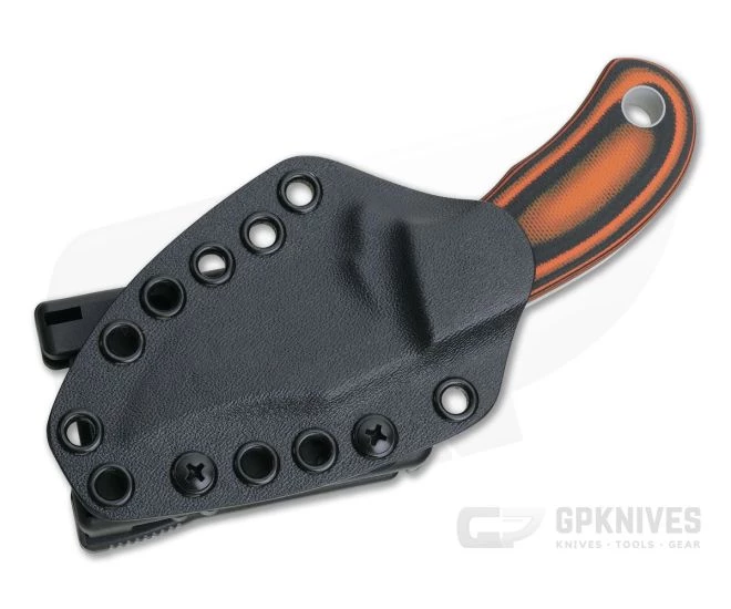 Tom Krein Custom Pocket Hunter Blasted Orange/Black G10 Satin D2 Clip Point Fixed Blade 4214 2 Tom Krein Custom Pocket Hunter Blasted Orange/Black G10 Satin D2 Clip Point Fixed Blade 4214 - Image 2