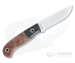 Mike Irie Model 110 Drop Point CPM-154 Micarta Bolstered Stabilized Dyed Maple Burl 4269 -Camping Knives best sale 4269 3