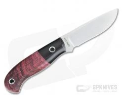 Mike Irie Model 110 Drop Point CPM-154 Micarta Bolstered Stabilized Dyed Maple Burl 4272 -Camping Knives best sale 4272 3