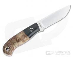 Mike Irie Model 110 Drop Point CPM-154 Micarta Bolstered Stabilized Dyed Maple Burl 4273 -Camping Knives best sale 4273 2