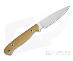 Camerer Knives Custom Small Game Getter Elmax Natural Linen Micarta Fixed Blade 4346 -Camping Knives best sale 4346 3