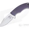 Tom Krein Custom Pocket Bowie Blasted Purple G10 Satin Nitro-V Fixed Blade