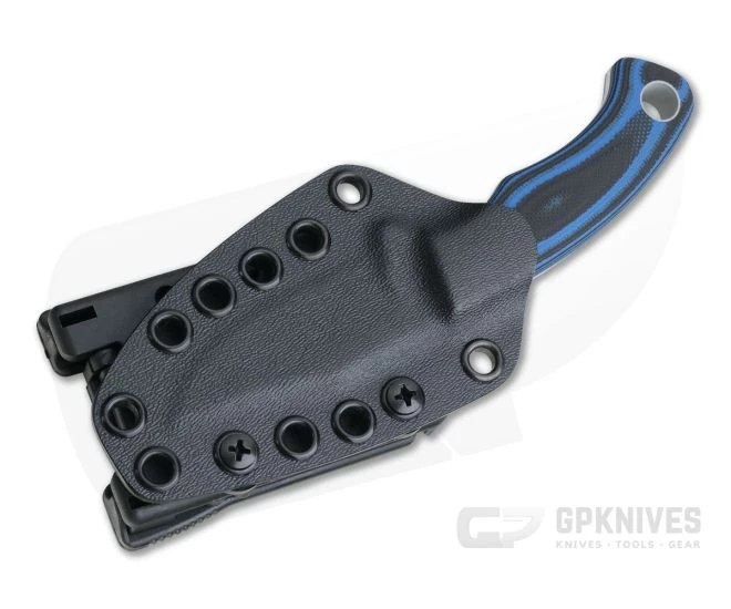 Tom Krein Custom Pocket Bowie Blasted Blue/Black G10 Satin Nitro-V Fixed Blade 2 Tom Krein Custom Pocket Bowie Blasted Blue/Black G10 Satin Nitro-V Fixed Blade - Image 2