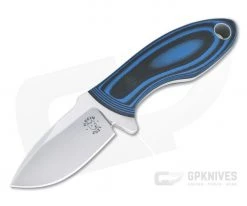 Tom Krein Custom Hydra Blasted Blue/Black G10 Satin Nitro-V Fixed Blade