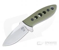 Tom Krein Custom TK-2 Blasted Green G10 Satin Nitro-V Fixed Blade