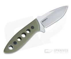 Tom Krein Custom TK-2 Blasted Green G10 Satin Nitro-V Fixed Blade -Camping Knives best sale 4394 3