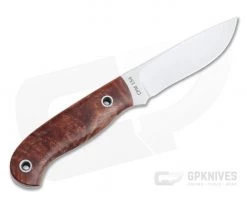 Mike Irie Model 110 Drop Point CPM-154 Stabilized Dyed Maple Burl Fixed Blade 4423 -Camping Knives best sale 4423 3 2