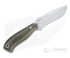 Mike Irie Model 113 Spear Point Satin CPM-154 Green Canvas Micarta Fixed Blade 4513 -Camping Knives best sale 4513 3