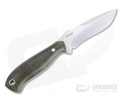 Mike Irie Model 113 Spear Point Satin S35VN Green Canvas Micarta Fixed Blade 4732 -Camping Knives best sale 4732 3