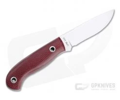 Mike Irie Model 110 Drop Point CPM-154 Red Burlap Micarta Fixed Blade 4742 -Camping Knives best sale 4742 3