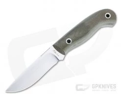 Mike Irie Model 110 Drop Point CPM-154 Green Canvas Micarta Fixed Blade 4744