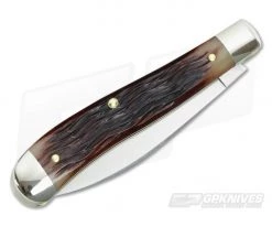 Tidioute Cutlery #48 Improved Trapper Antique Amber Bone -Camping Knives best sale 488217 aajb 2