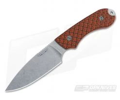 Bradford Knives Guardian4 PHT Flat Grind Tiger Stripe Stonewash 3V