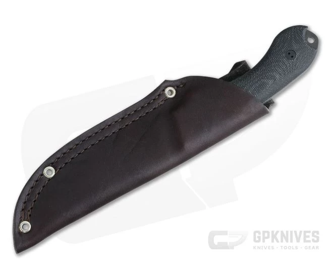 Bradford Knives Guardian4 Full Flat Grind 3D Black Micarta DLC 3V Fixed Blade Knife 2 Bradford Knives Guardian4 Full Flat Grind 3D Black Micarta DLC 3V Fixed Blade Knife - Image 2