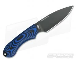 Bradford Knives Guardian4 PHT Flat Grind 3D Black/Blue G10 DLC 3V -Camping Knives best sale 4fh 113b 3v 3