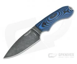 Bradford Knives Guardian4 Full Flat Grind 3D Blue/Black G10 Nimbus 3V Fixed Blade Knife