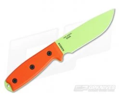 ESEE 4 Venom Green Plain Edge Orange G10 Black Sheath -Camping Knives best sale 4p vg 3