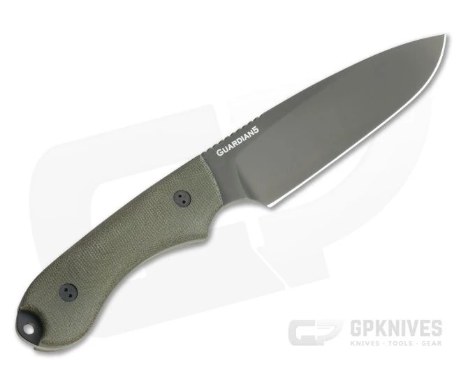 Bradford Guardian5 Sabre Ground DLC 3V 3D OD Green Canvas Micarta Fixed Blade 3 Bradford Guardian5 Sabre Ground DLC 3V 3D OD Green Canvas Micarta Fixed Blade - Image 3