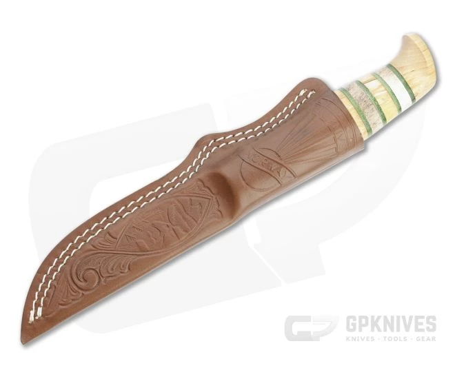 Helle Knives SE 2022 Limited Edition Stacked Antler Curly Birch Fixed Blade Knife 2 Helle Knives SE 2022 Limited Edition Stacked Antler Curly Birch Fixed Blade Knife - Image 2