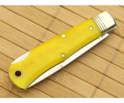 Northfield #83LB Tascosa Little Lock Back Smooth Yellow Rose Bone -Camping Knives best sale 835115lb syrb 2