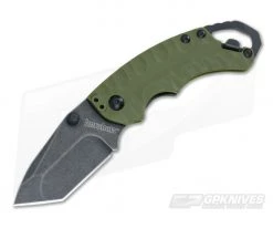 Kershaw Shuffle II Tanto Olive Blackwash Folder 8750TOLBW