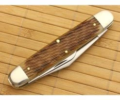 Tidioute #98 Texas Whittler Amber Jig Bone -Camping Knives best sale 981316w ajb 2
