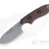 TOPS Bull Trout Brown Burlap Micarta 154CM EDC Fixed Blade BLTT-01