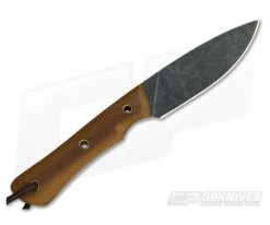 Smith & Sons Brave Darkened D2 Natural Micarta Every Day Carry Fixed Blade -Camping Knives best sale bvdk mc na 3