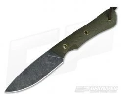 Smith & Sons Brave Darkened D2 OD Green Micarta Every Day Carry Fixed Blade