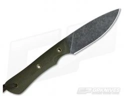 Smith & Sons Brave Darkened D2 OD Green Micarta Every Day Carry Fixed Blade -Camping Knives best sale bvdk mc odg 3