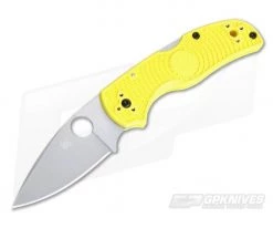 Spyderco Native 5 Salt Lightweight Plain Edge Magnacut Yellow FRN Folder C41PYL5