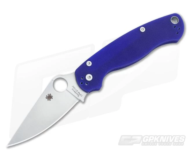 Spyderco ParaMilitary 2 Dark Blue G10 Satin S110V Blade C81GPDBL2 1 Spyderco ParaMilitary 2 Dark Blue G10 Satin S110V Blade C81GPDBL2