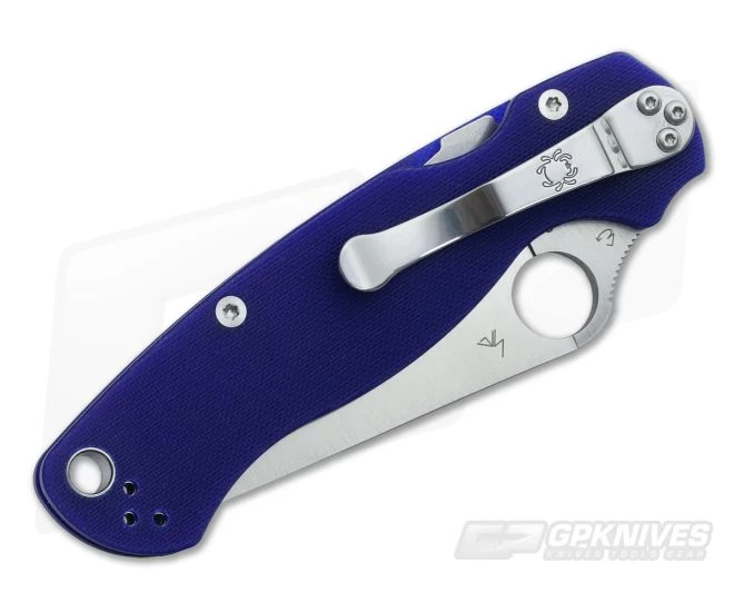 Spyderco ParaMilitary 2 Dark Blue G10 Satin S110V Blade C81GPDBL2 2 Spyderco ParaMilitary 2 Dark Blue G10 Satin S110V Blade C81GPDBL2 - Image 2