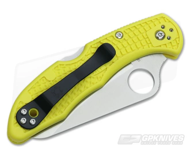 Spyderco Salt 2 Plain H1 Yellow FRN Back Lock Folder C88PYL2 2 Spyderco Salt 2 Plain H1 Yellow FRN Back Lock Folder C88PYL2 - Image 2