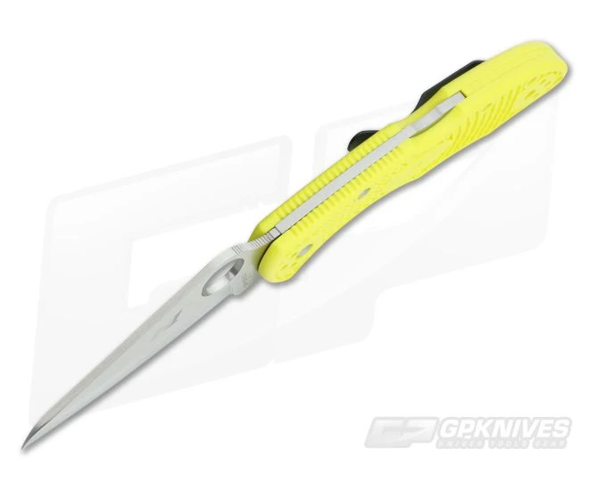 Spyderco Salt 2 Plain H1 Yellow FRN Back Lock Folder C88PYL2 3 Spyderco Salt 2 Plain H1 Yellow FRN Back Lock Folder C88PYL2 - Image 3