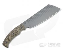 RMJ Tactical Da Choppa Tungsten Gray 80CrV2 Hyena Brown G10 Fixed Blade 5 RMJ Tactical Da Choppa Tungsten Gray 80CrV2 Hyena Brown G10 Fixed Blade -Camping Knives best sale dc hb 3