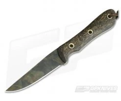 Smith & Sons Desperado Coconut Fiber Micarta Original Patina CPM D2 Fixed Blade 03