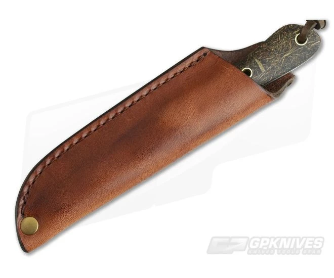 Smith & Sons Desperado Coconut Fiber Micarta Original Patina CPM D2 Fixed Blade 2 Smith & Sons Desperado Coconut Fiber Micarta Original Patina CPM D2 Fixed Blade - Image 2