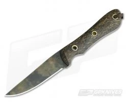 Smith & Sons Desperado Coconut Fiber Micarta Original Patina CPM D2 Fixed Blade
