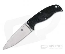 Spyderco Enuff 2 Leaf Plain VG10 Black FRN Fixed Blade FB31PBK2