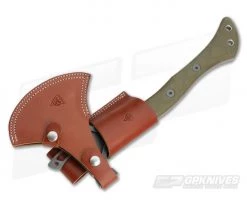 TOPS Hammer Hawk Tungsten 1075 Green Micarta Tactical Tomahawk with Backup Knife HAMH-04 -Camping Knives best sale hamh 02 2