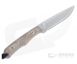 Chris Reeve Inyoni Stonewashed S45VN Natural Canvas Micarta Fixed Blade -Camping Knives best sale iny 1001 ncm 3
