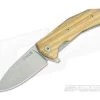 LionSteel KUR Flipper Olive Wood Sleipner Liner Lock Folder