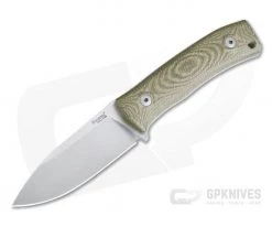 LionSteel M4 Green Canvas Micarta Satin M390 Fixed Blade