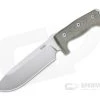 LionSteel M7 Solid Green Canvas Micarta Satin Sleipner Full Tang Fixed Blade M7-CVG