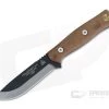 TOPS Fieldcraft 3.5 Mini B.O.B. Brown Canvas Micarta Bushcraft Fixed Blade MBROS-01